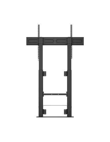 AISENS Soporte Suelo Con Manivela y Fijacion a Pared, TV 120kg de 60"-100", Negro