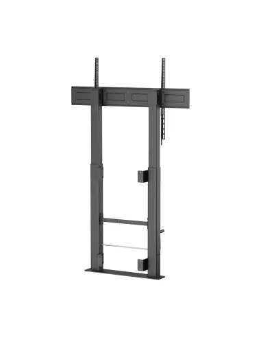AISENS Soporte Suelo Con Manivela y Fijacion a Pared, TV 120kg de 60"-100", Negro
