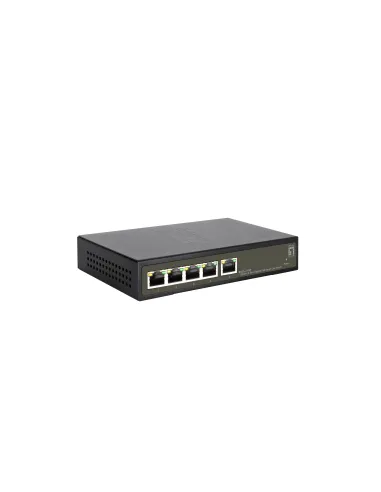 LevelOne GES-2105P switch Gestionado L2 Gigabit Ethernet (10 100 1000) Energía sobre Ethernet (PoE) Negro