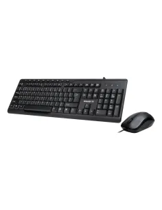 GIGABYTE KM6300 teclado Ratón incluido Hogar USB QWERTY Español Negro