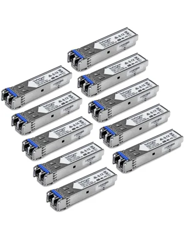 StarTech.com Paquete de 10 Módulos SFP Compatibles con Cisco GLC-LH-SMD - 1000BASE-LX LH - Fibra Monomodo 1GbE - SFP Ethernet