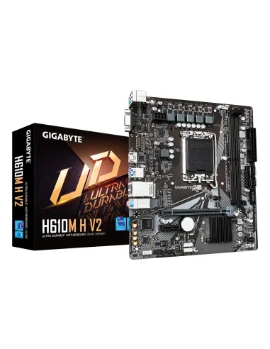 GIGABYTE H610M H V2 Placa base - Compatible con procesadores Intel Core 14th CPUs, 4+1+1 Hybrid Digital VRM, up to 5600MHz