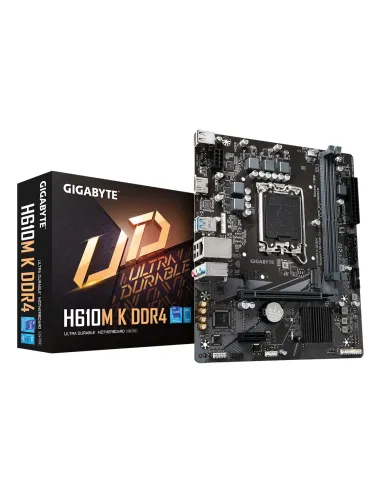 GIGABYTE H610M K DDR4 Placa base - Compatible con procesadores Intel Core 14th Gen CPUs, 3+1+1 Phases Hybrid Power Design, up