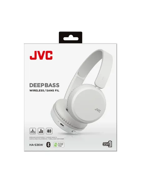 JVC HA-S36W Auriculares Inalámbrico Diadema Llamadas Música Bluetooth Blanco
