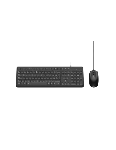 Phoenix combo teclado multimedia + ratón con cable usb 1200dpi