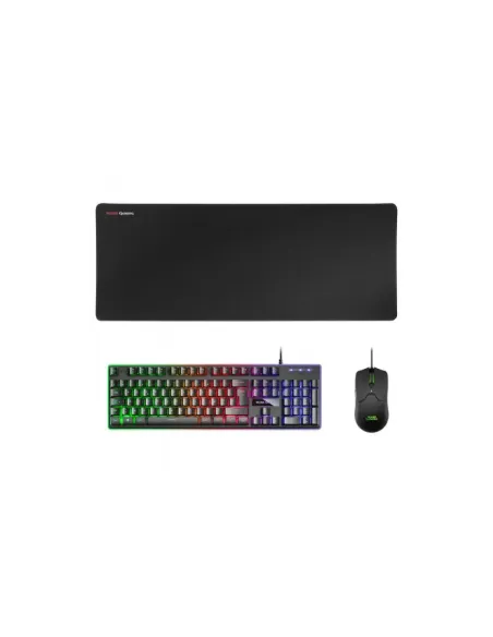 Kit teclado + raton mars gaming mcpx rgb + alfombrilla frances