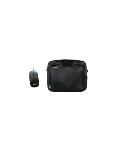Maletin nilox essential 2 + mouse raton para portatil 15.6 pulgadas negro