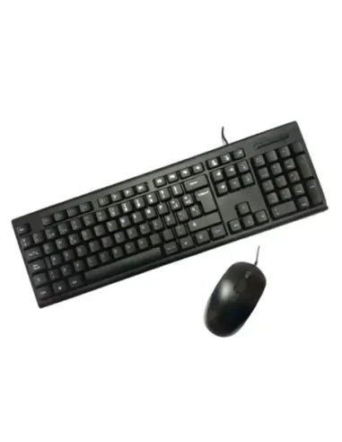 Kit teclado + raton pc case usb negro pcc - ktr - 001