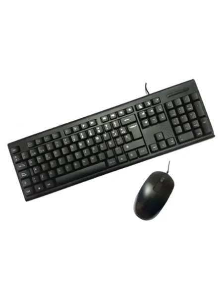 Kit teclado + raton pc case usb negro pcc - ktr - 001