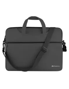 Funda maletin neopreno phoenix para portátil o tablet hasta 14 pulgadas interior terciopelo negro