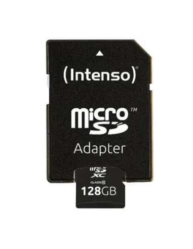Tarjeta memoria micro sd intenso 128gb cl10 + adaptador sd