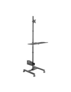 Soporte suelo con ruedas equip vesa hasta 32 pulgadas max 8kg + soporte teclado max 2kg