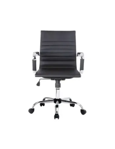 Silla de oficina equip 651002 negra ergonomica respaldo medio