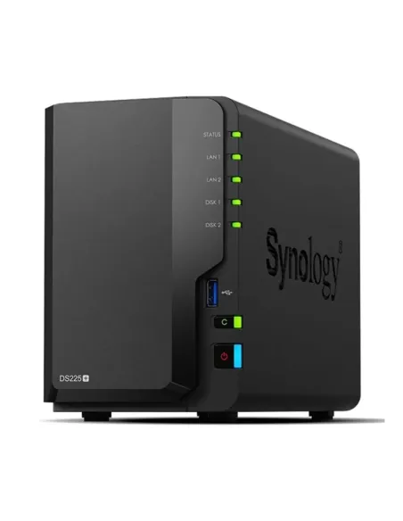 Servidor nas synology disk station ds225+ 2gb gigabit ethernet