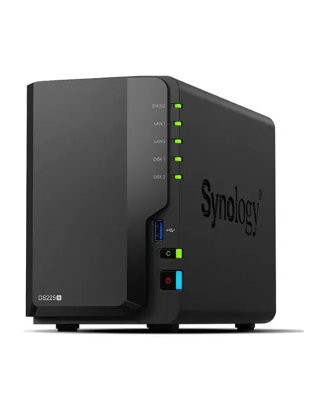 Servidor nas synology disk station ds225+ 2gb gigabit ethernet