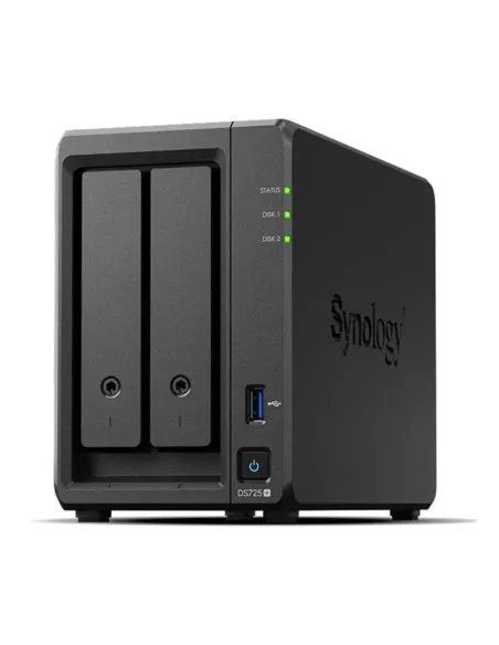 Servidor nas synology disk station ds725+ 4gb 2 bahias gigabit ethernet