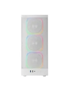 Caja ordenador mars gaming mcnebulaw atx argb cristal templado blanco