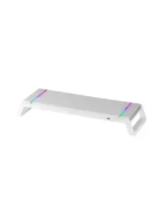 Soporte sobremesa mars gaming mgsone para monitor max 30kg rgb blanco