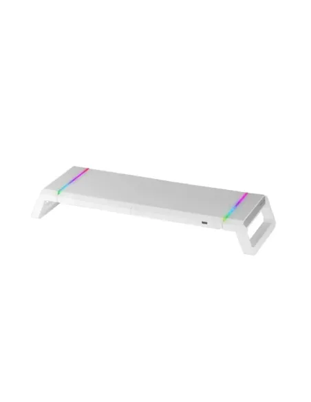 Soporte sobremesa mars gaming mgsone para monitor max 30kg rgb blanco