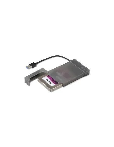 Caja para disco duro 2.5 pulgadas i - tec sata i - ii - iii hdd ssd con interfaz usb 3.0 gris