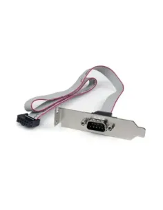 Adaptador startech header cabezal bracket serie serial rs232 a idc placa base perfil bajo 40cm