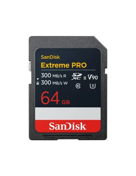 Tarjeta memoria secure digital sdxc 64gb sandisk extreme pro v90 clase 10 uhs - ii u3
