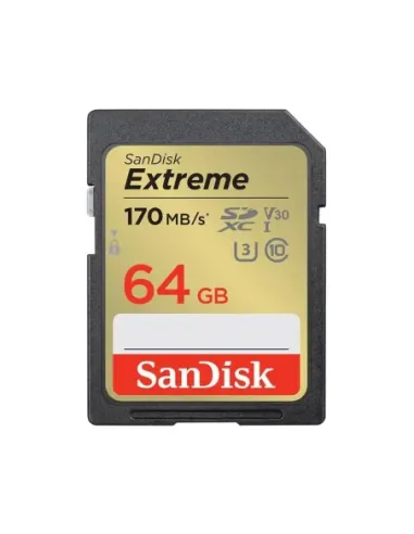 Tarjeta memoria secure digital sdxc 64gb sandisk extreme clase 10 uhs - i u3