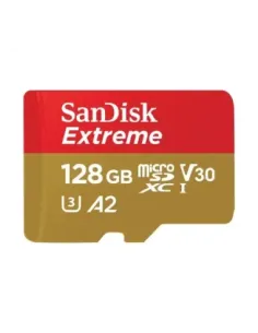 Tarjeta memoria micro secure digital 128gb sandisk extreme clase 10 uhs - i u3 + adaptador