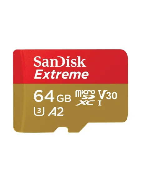 Tarjeta memoria micro secure digital 64gb sandisk extreme clase 10 uhs - i u3 + adaptador
