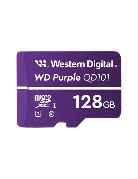 Tarjeta de memoria micro sdxc wd western digital purple sc qd101 128gb uhs - i cl10