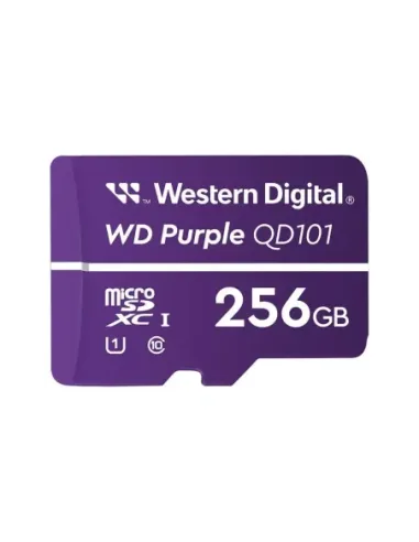 Tarjeta de memoria micro sdxc wd western digital purple sc qd101 256gb uhs - i cl10