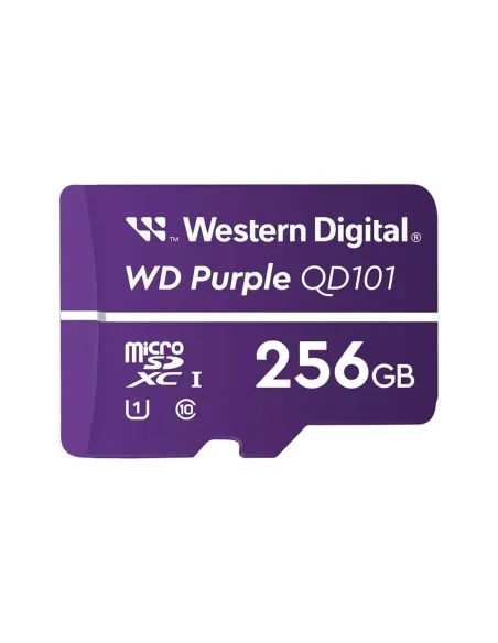Tarjeta de memoria micro sdxc wd western digital purple sc qd101 256gb uhs - i cl10