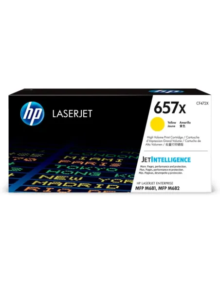 Toner hp 657x amarillo