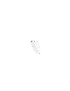 Cargador qcharx ares 3a 65w 2 puerto  tipo c + usb blanco