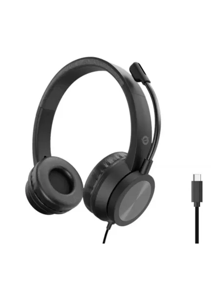 Auriculares conceptronic polona05bc usb - c negro