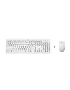 Teclado + raton hp 230 wireless inalambrico -  blanco