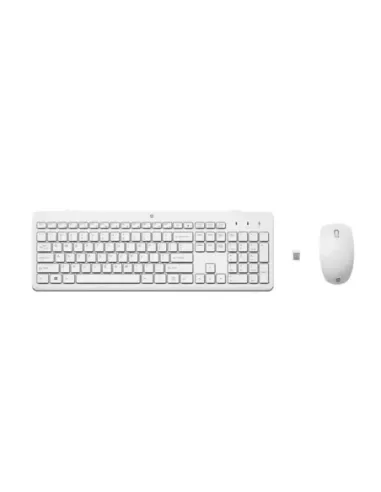 Teclado + raton hp 230 wireless inalambrico -  blanco