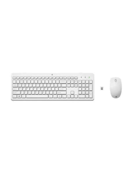 Teclado + raton hp 230 wireless inalambrico -  blanco