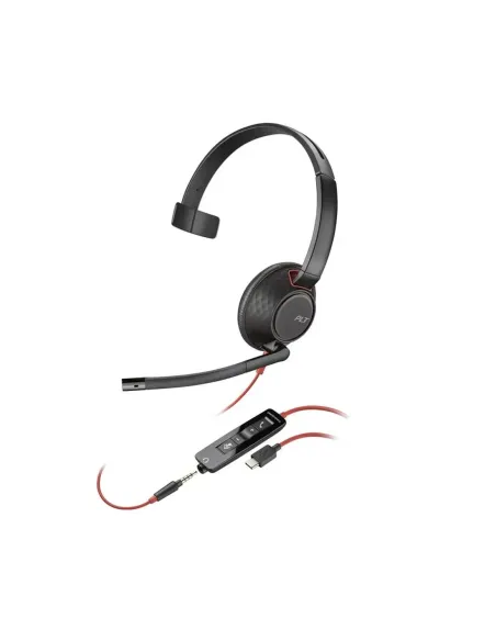 Auricular poly blackwire 5210 usb tipo c negro