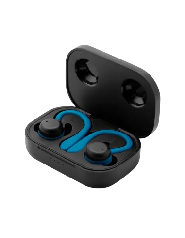 Auriculares deportivos phoenix spartan bluetooth 5.3 manos libres accesorios intercambiables detalles en azul