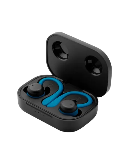 Auriculares deportivos phoenix spartan bluetooth 5.3 manos libres accesorios intercambiables detalles en azul
