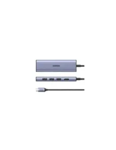 Ugreen 20956A hub de interfaz USB Tipo C 5000 Mbit/s Plata