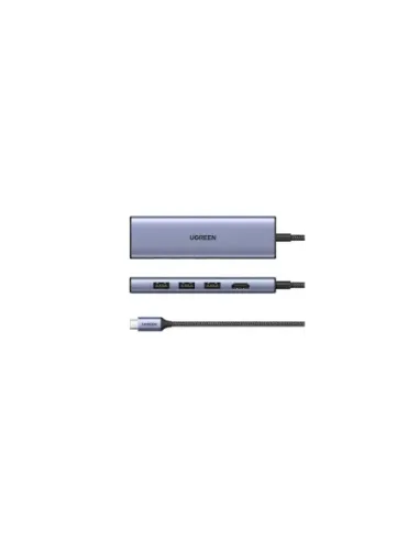 Ugreen 20956A hub de interfaz USB Tipo C 5000 Mbit/s Plata