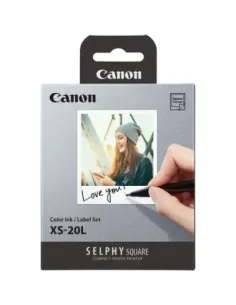 Papel fotografico canon xs - 20l 20 hojas + tinta de color