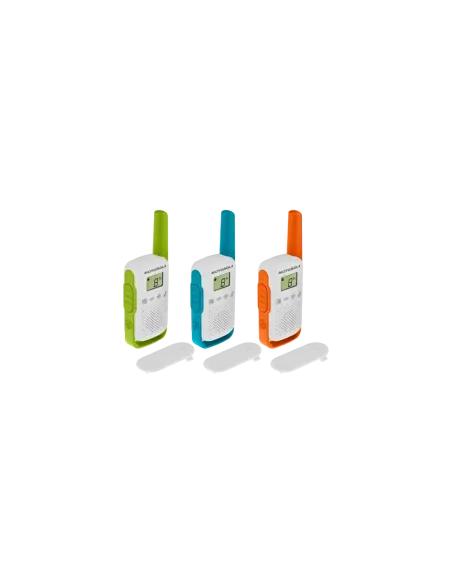 PACK 3 WALKIE TALKIE T42 VERDE/AZUL/NARANJA T42 MOTOROLA 59T42TRIPLEPACK