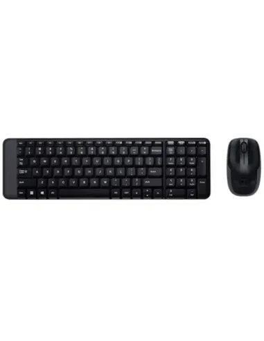 Teclado + mouse logitech mk220 wireless inalambrico negro portugues
