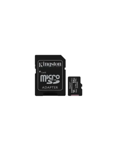 Tarjeta de Memoria Kingston CANVAS Select Plus 64GB microSD XC con Adaptador/ Clase 10/ 100MBs