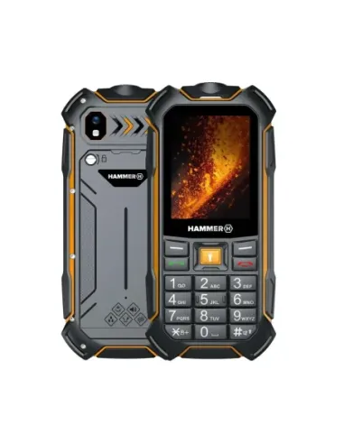 Telefono movil rugerizado hammer boost 2 lte 2.4 pulgadas -  2mpx -  4g - negro - naranja