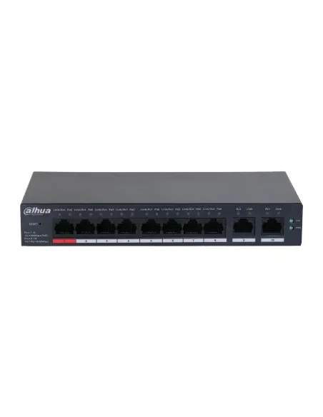 Dahua Technology DH-CS4010-8ET-110 switch Gestionado L2 Fast Ethernet (10 100) Energía sobre Ethernet (PoE) Negro