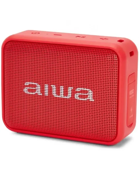 Altavoz portatil aiwa bs - 200 6w bluetooth rojo